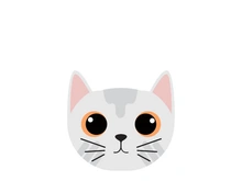 Cat cute head logo vector