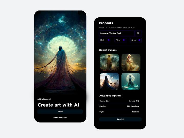 AI art ui
