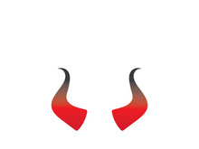 Devil horn Vector icon design illustration Template