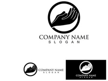 Hand Hope Logo And Symbol Care Vector