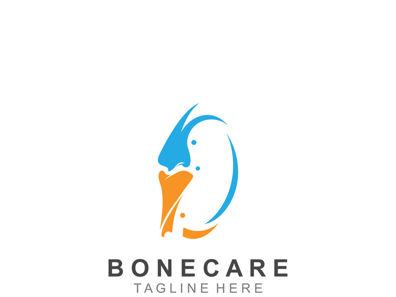 Bone care logo, Minimalist joint bone design Illustration orthopedic template
