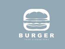 Burger Logo, Fast Food Design