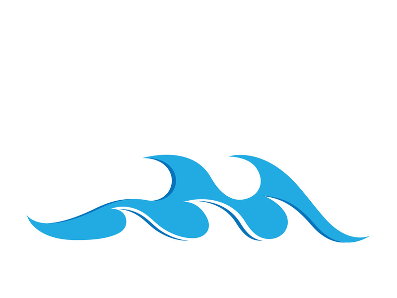 Sea wave logo ocean storm tide waves wavy river vector image