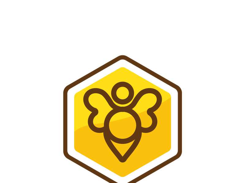 Bee icon design illustration