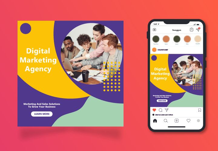 Digital Marketing Agency Instagram Post Template