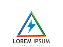 thunder lightning logo creative design