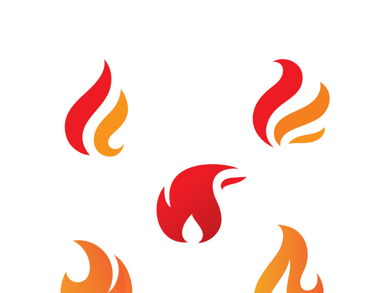 Torch flame logo icon  vector template