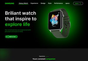Just Watch - Smart Watch Website Landing Page design