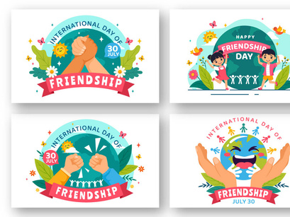 10 Happy Friendship Day Illustration