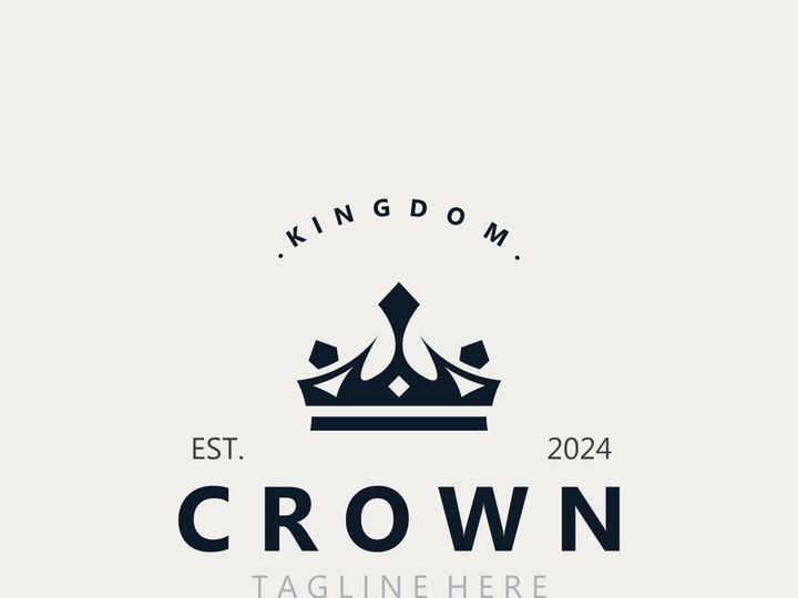Crown logo simple design template. Vintage Crown Logo Royal King Queen concept symbol icon