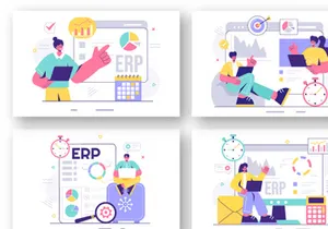 10 ERP Enterprise Resource Planning System Illustration