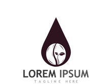 Creative coffee bean logo design.