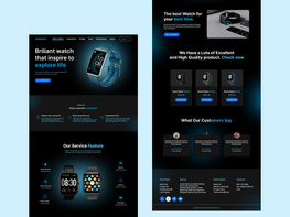 Smart Watch Website Landing Page design preview picture