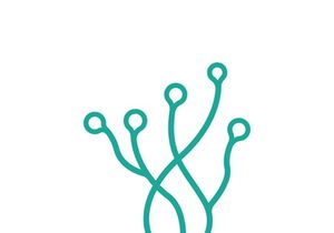 Neuron logo icon design template flat vector