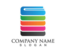 Digital book logo technology vector icon design