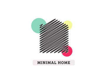 Colorful Home Minimal House Logo Design Vector preview picture
