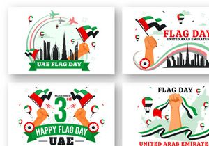 12 United Arab Emirates Flag Day Illustration