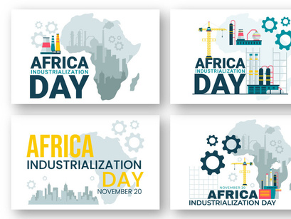 10 African Industrialization Day Illustration