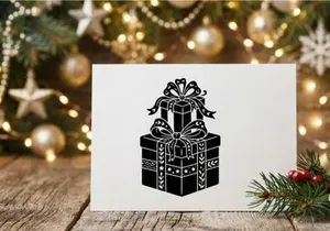 Stacked Christmas Gift Boxes with Ribbons and Bow for Holiday Celebration