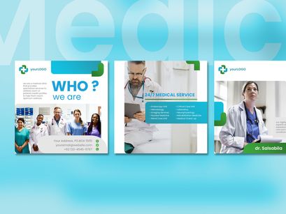 Medical Social Media Post - blue color theme