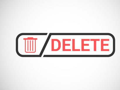 7 Pages Delete button trash can, bin symbol. Delete web icon vector illustration