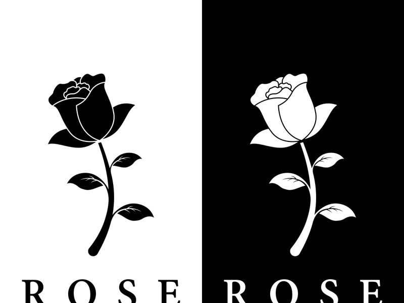 Creative rose flower logo design