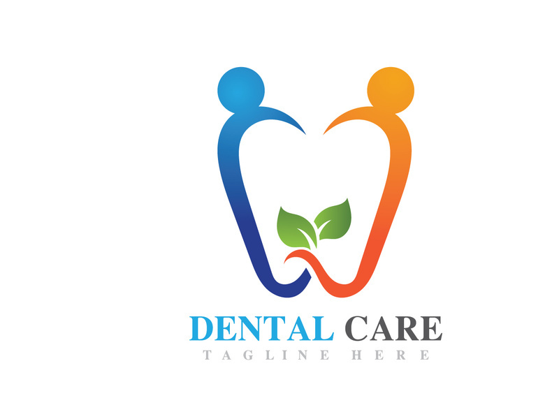 Dental care logo vector icon design