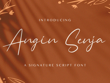 Angin Senja - Handwritten Font preview picture