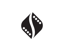 Abstract film icon illustration