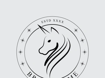 Horse vintage logo preview picture