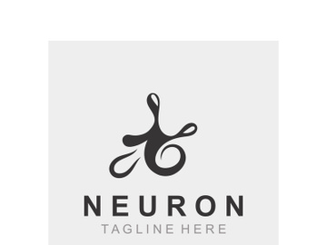 Neuron logo or nerve cell healthy abstract molecule illustration preview picture