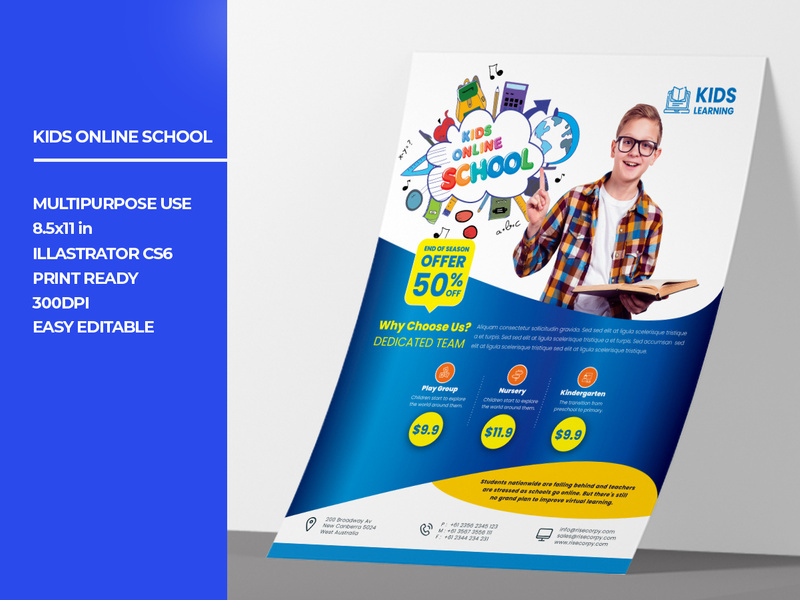 Kids Online School Flyer