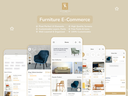 Furniture E-commerce Mobile App UI Design