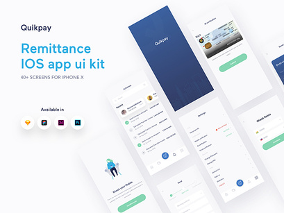 Quikpay Remittance IOS app ui kit