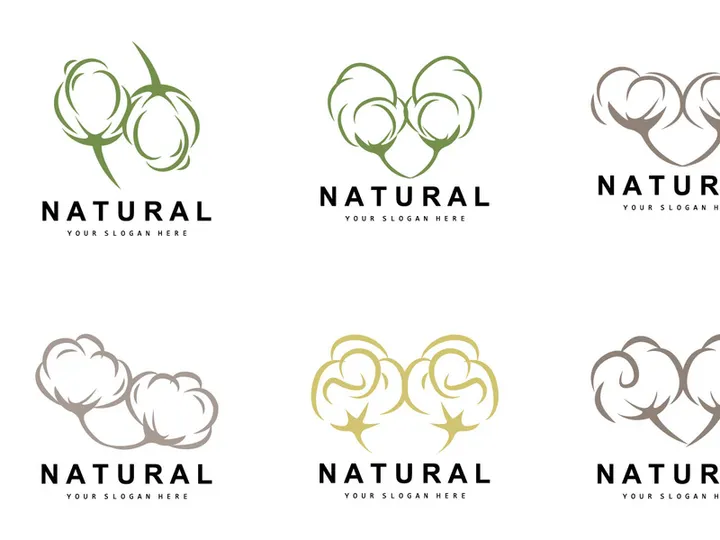 Cotton Logo Desain Vector