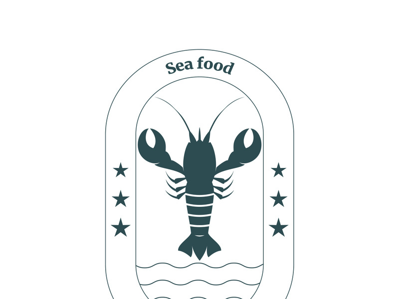 Vintage lobster logo