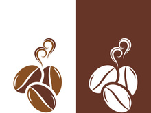 Coffee bean icon vector illustration template