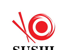 Sushi logo template vector icon for Japanese food illustration design
