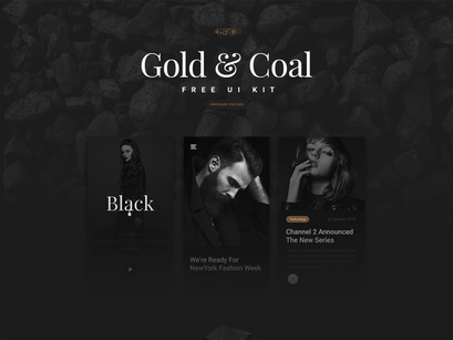 Gold & Coal UI Kit