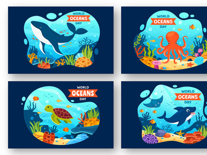 12 World Oceans Day Illustration