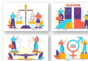 12 Sexism Men and Women Illustration