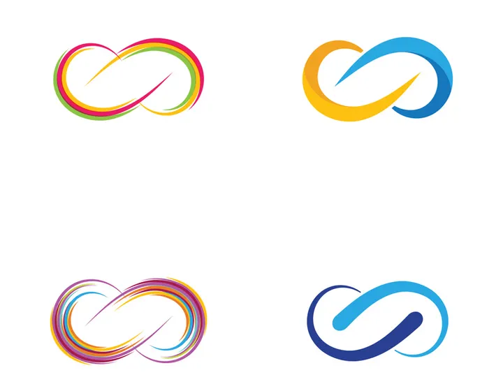 Infinity icon illustration design template