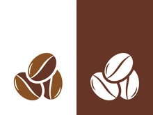 Coffee bean icon vector illustration template