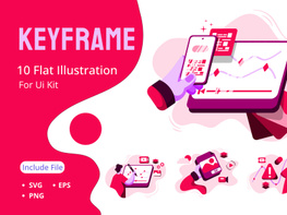 Keyframe Editing Icon Illustration vector for video editor preview picture