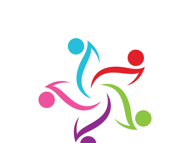 Community logo business template and icon people vector