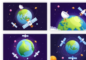 17 Satellites and 5G Network Illustration