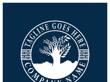 Root Leaf Family Tree of Life Oak Banyan Maple Stamp Seal Emblem Label logo design vector preview picture