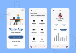 Online Course Education App Mobile Application UI Kit