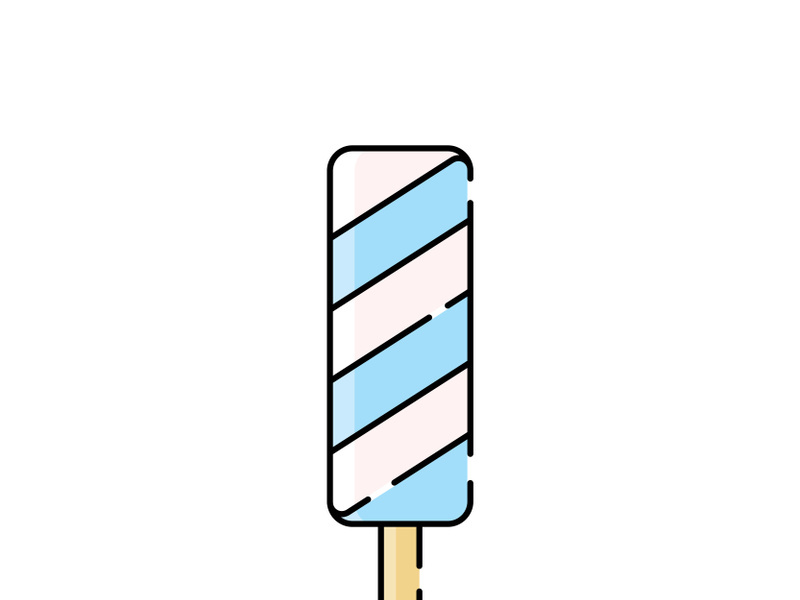 Minimalist Ice Cream vector illustration