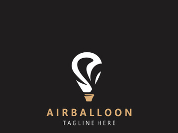 Air balloon logo creative design air transport symbol template simple illustration preview picture